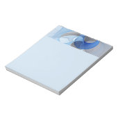 Bloc-note Art graphique fractal abstrait bleu gris moderne (Tourné)