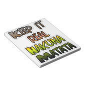 Bloc-note Art Inspirationnel "Keep It Real Hakuna Matata" (Incliné)