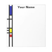 Bloc-note Art Moderne Mondrian (Devant)