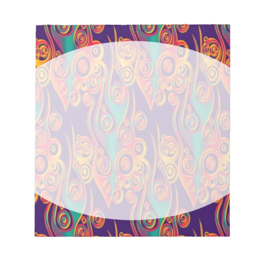 Bloc-note Art Motif tatouage - flammes & cercles (Devant)