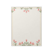 Bloc-note Art Nouveau Fuchsia Floral Border Notepad (Tourné)