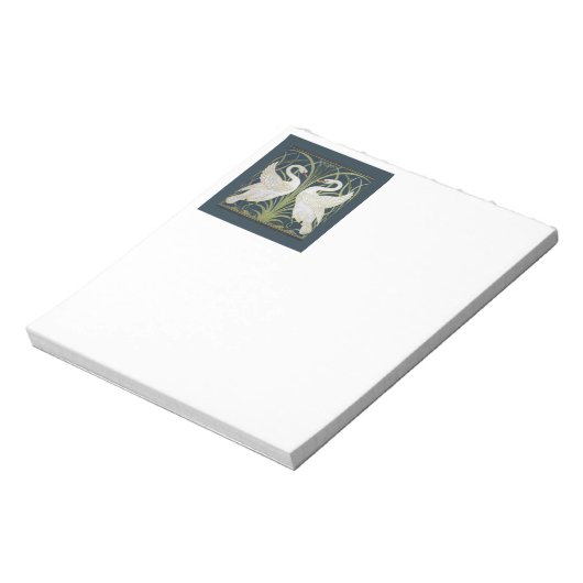 Bloc-note Art Nouveau Swan Deux Swans (Tourné)
