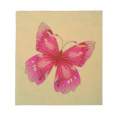 Bloc-note Art papillon vintage rose (Devant)