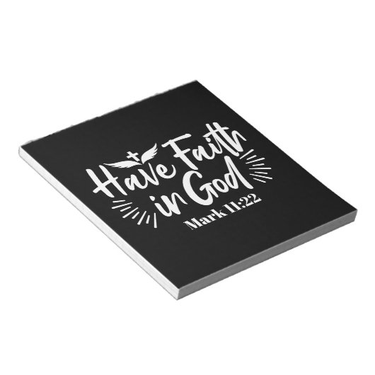 Bloc-note Art Religieux : Ayez foi en Dieu Conception des Éc (Incliné)