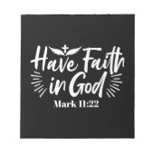 Bloc-note Art Religieux : Ayez foi en Dieu Conception des Éc (Devant)