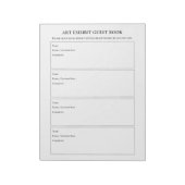 Bloc-note Art Show Exposition Livre d'invités (Tourné)