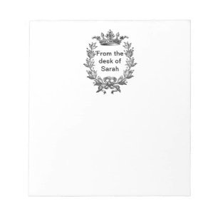 Bloc-note Art vintage de couronne et de guirlande