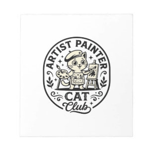 Bloc-note Artiste Peintre Chat Chat Drôle Graphique - Artist