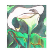 Bloc-note Arum Lily aquarelle peinture originale (Devant)