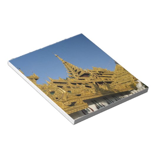 Bloc-note Asie, Myanmar, Yangon. stupa d'or de Shwedagon 2 (Incliné)