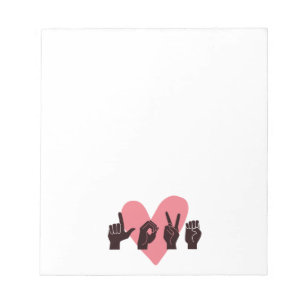 Bloc-note ASL Love IV - Saint-Valentin