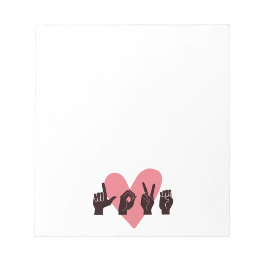 Bloc-note ASL Love IV - Saint-Valentin (Devant)