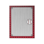 Bloc-note Aspect aluminium brossé Baseball (Tourné)