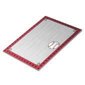 Bloc-note Aspect aluminium brossé Baseball (Incliné)