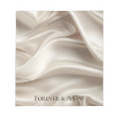 Bloc-note Assez Champagne Or Romantique Faux Satin Mariage (Devant)