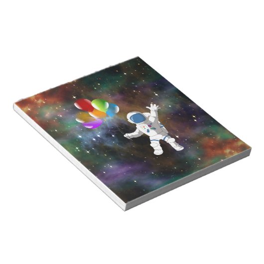 Bloc-note Astronaut avec ballons (Incliné)