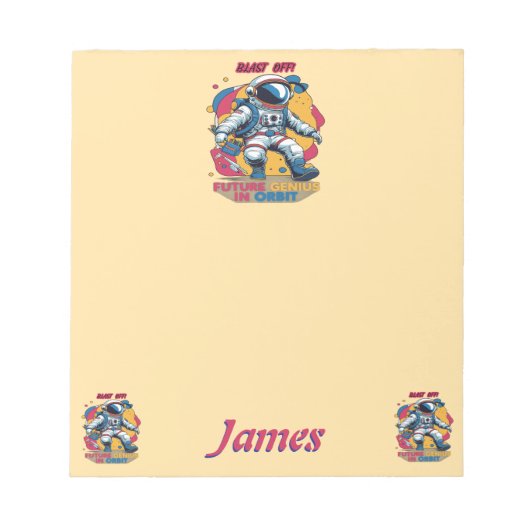 Bloc-note Astronaut Back-to-School "Future Genius in Orbit"  (Devant)