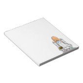 Bloc-note Astronaut et vaisseau spatial (Incliné)