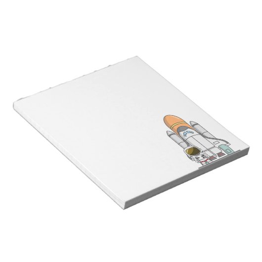 Bloc-note Astronaut et vaisseau spatial (Incliné)