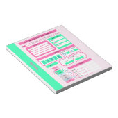 Bloc-note Atelier journalier Horaire repas et suivi de poids (Incliné)