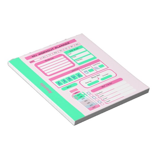 Bloc-note Atelier journalier Horaire repas et suivi de poids (Incliné)