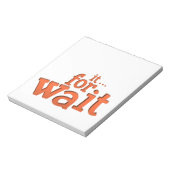 Bloc-note Attendre Le Devis Texte (Tourné)