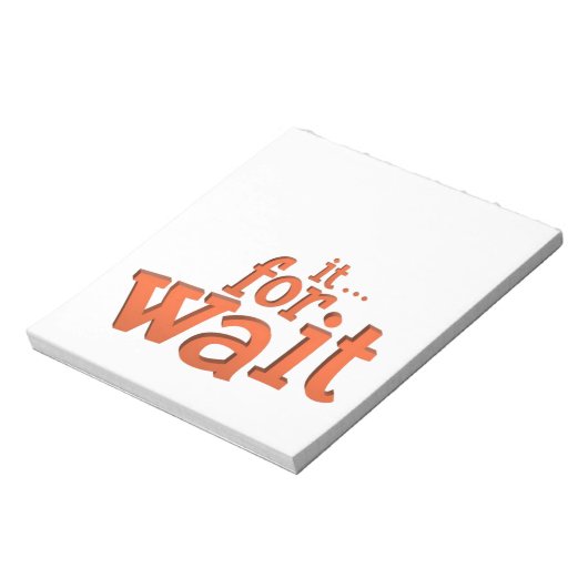 Bloc-note Attendre Le Devis Texte (Tourné)