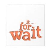 Bloc-note Attendre Le Devis Texte (Devant)