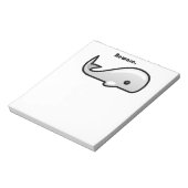 Bloc-note Attention au dessin animé de la baleine blanche (Tourné)