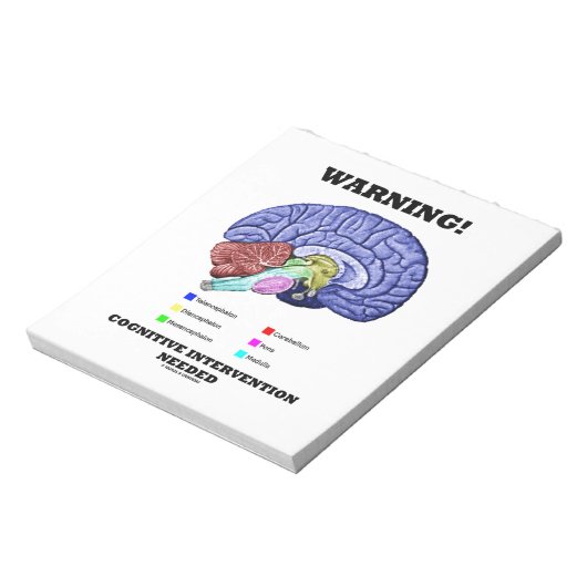 Bloc-note Attention! Intervention cognitive nécessaire (Tourné)