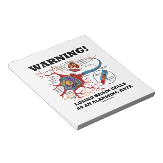 Bloc-note Attention ! Losing Brain Cells At An Alarming (Incliné)