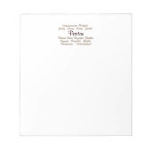 Bloc-note Attributs du pasteur (Devant)