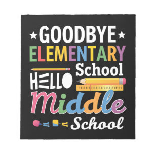 Bloc-note Au revoir école primaire bonjour collège