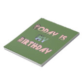 Bloc-note Aujourd'hui est mon art d'anniversaire (Tourné)