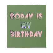 Bloc-note Aujourd'hui est mon art d'anniversaire (Devant)