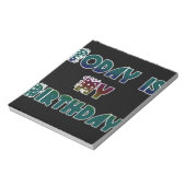 Bloc-note Aujourd'hui est mon art d'anniversaire (Tourné)