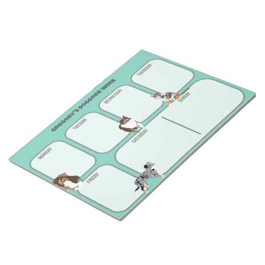 Bloc-note Aussies Australian Shepherd Dogs Weekly Planner (Incliné)