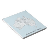 Bloc-note Australie Carte Doodle Art (Incliné)