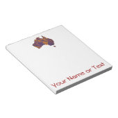 Bloc-note Australie Carte Doodle Orange Purple (Incliné)