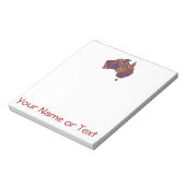 Bloc-note Australie Carte Doodle Orange Purple (Tourné)
