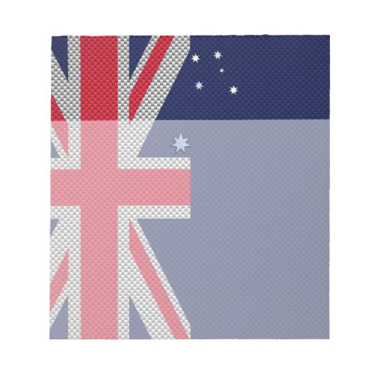 Bloc-note Australie Drapeau Design en fibre de carbone Style (Devant)