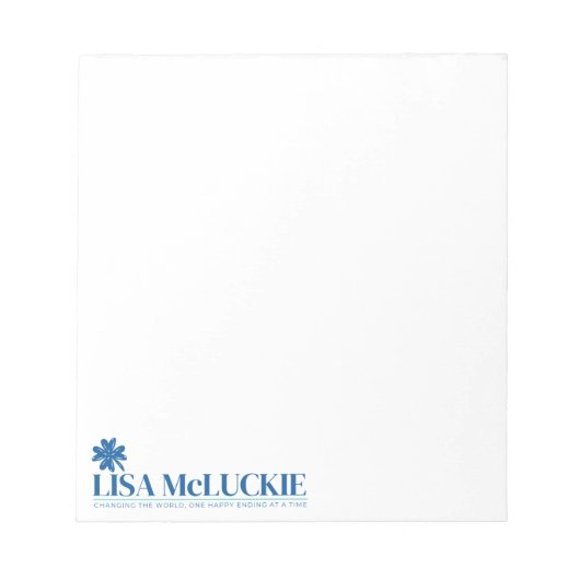 Bloc-note Auteur Lisa McLuckie Notepad (Devant)