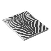 Bloc-note Authentic Zebra Skin Print - noir blanc strié (Incliné)