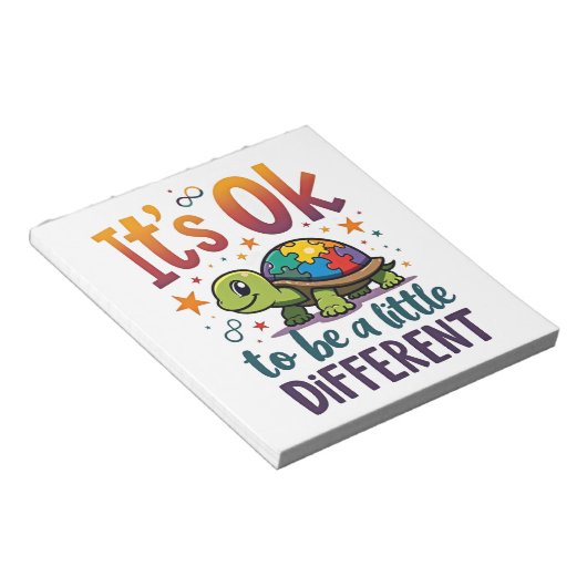 Bloc-note Autism Awareness It's Ok To Be A Little Different (Incliné)