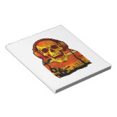 Bloc-note Autocollant de crâne Retro Hallowen (Incliné)