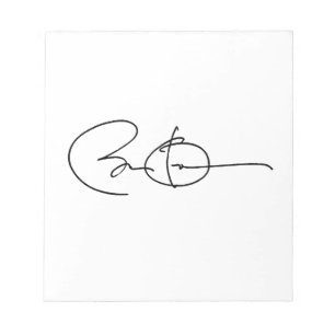 BLOC-NOTE AUTOGRAPHE DE BARACK OBAMA - .PNG