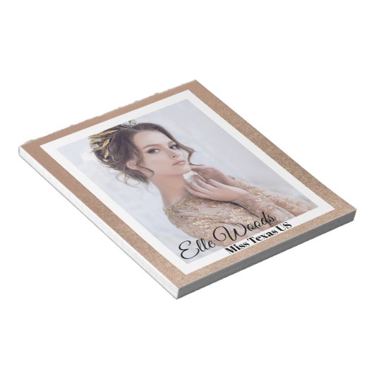 Bloc-note Autographe du concours de bronze d'or (Incliné)