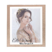 Bloc-note Autographe du concours de bronze d'or (Devant)