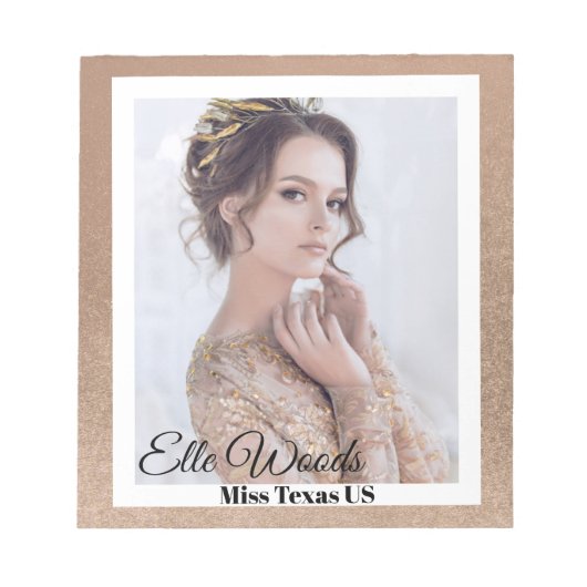 Bloc-note Autographe du concours de bronze d'or (Devant)