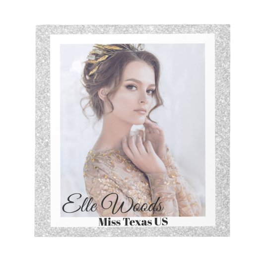 Bloc-note Autographe du concours de parties scintillant des (Devant)